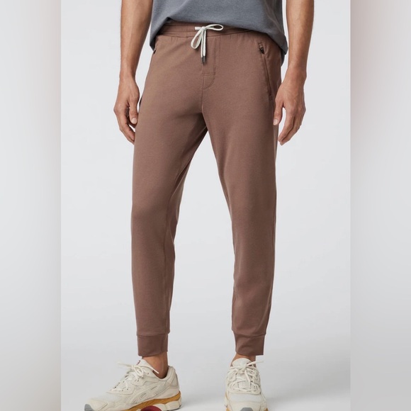 Vuori Ponto Performance Jogger Men Size S Comfy Casual Brown Cardamom Heather - Picture 15 of 16